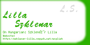 lilla szklenar business card